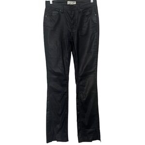 Free People We the‎ Free Black Spellbound Coated Split Hem Bootcut Jeans 27